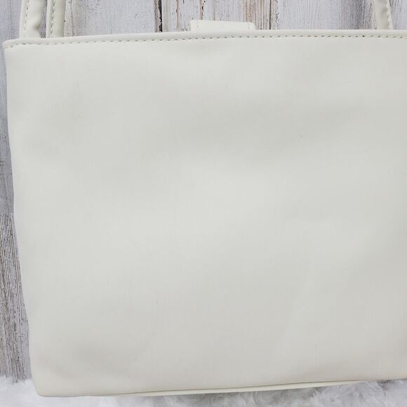 Floral Bead Embellished Handbag Purse Cream - Picture 10 of 10